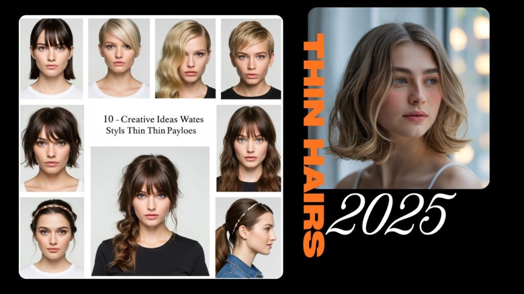 10 Ideas mid-length thin hair