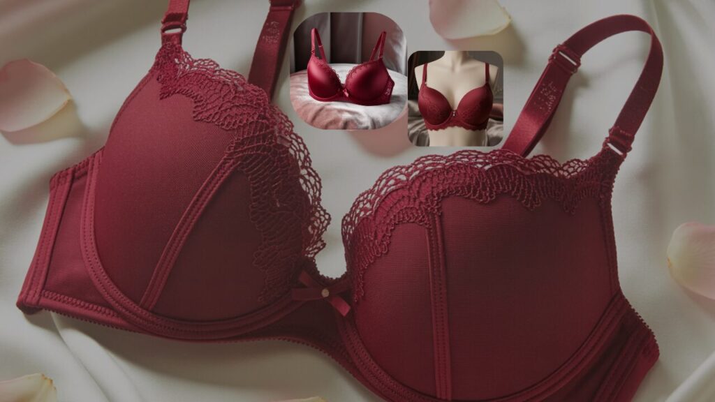 Cabernet Red push up bra