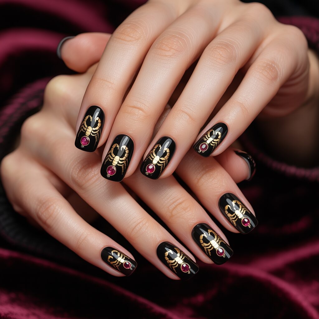 Striking Scorpio Nail Designs