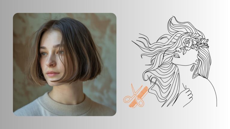 girl with chin‑length blunt bob minimalist hairstyle