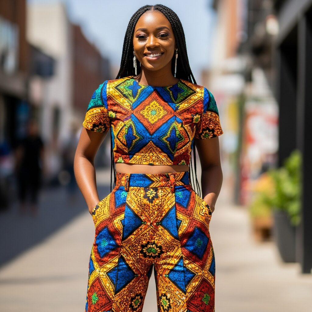 High Waist Ankara Two Piece
