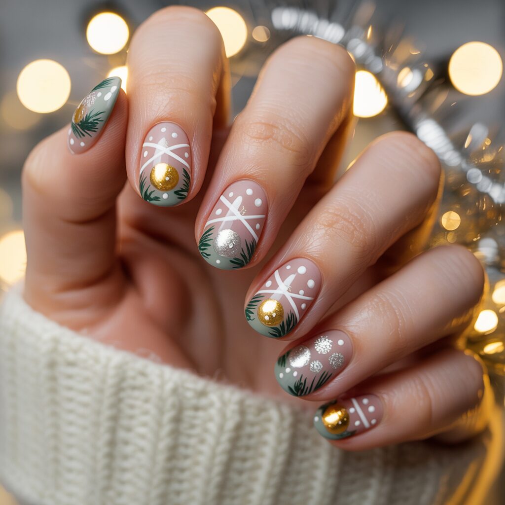 Wrapped Ribbon Nails