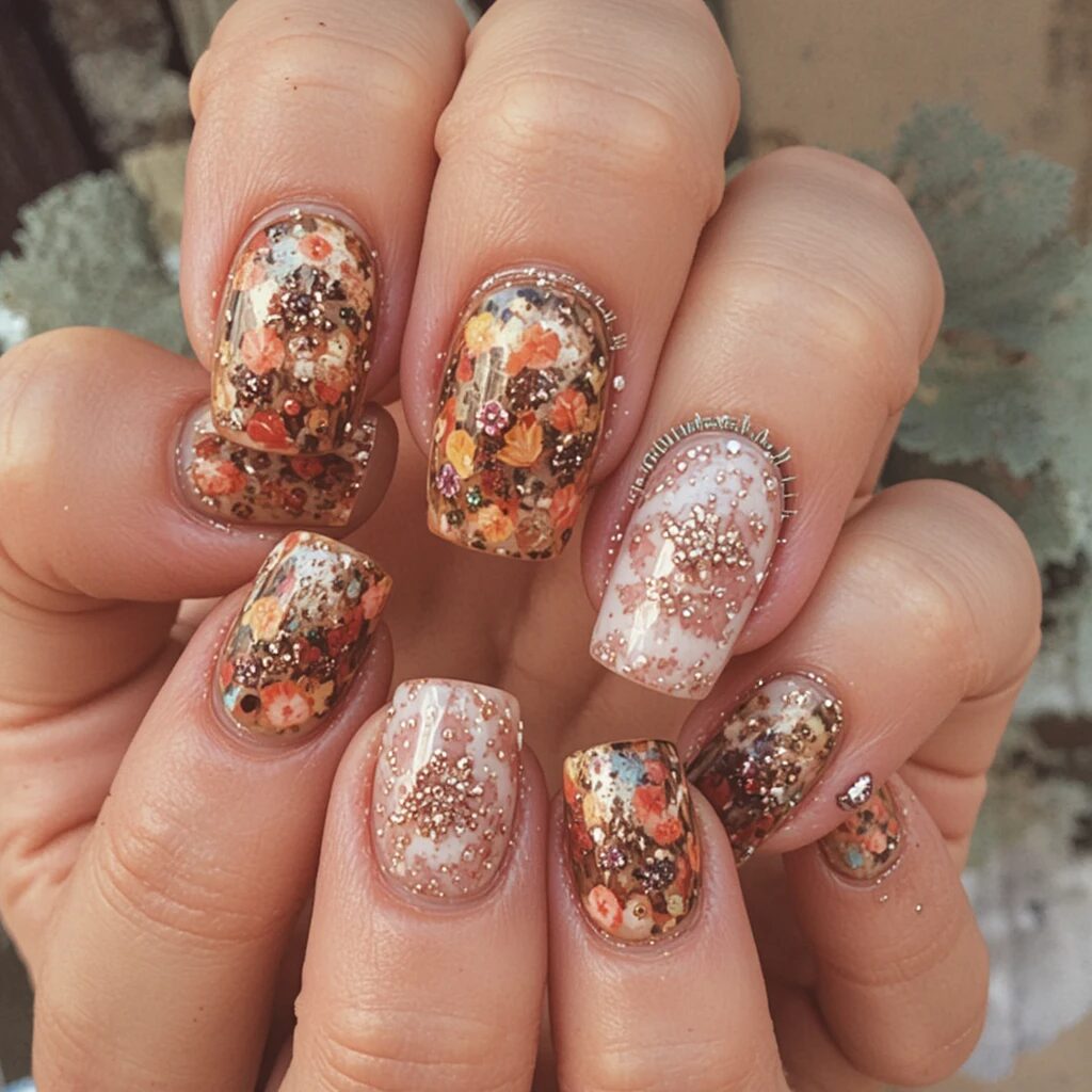 Fall gel nails