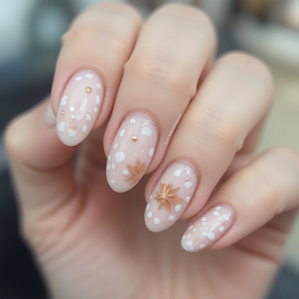 Simple fall nails for minimal style