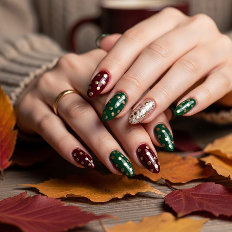 Polka Dot Autumn Nails: Stylish Nail Ideas for Autumn