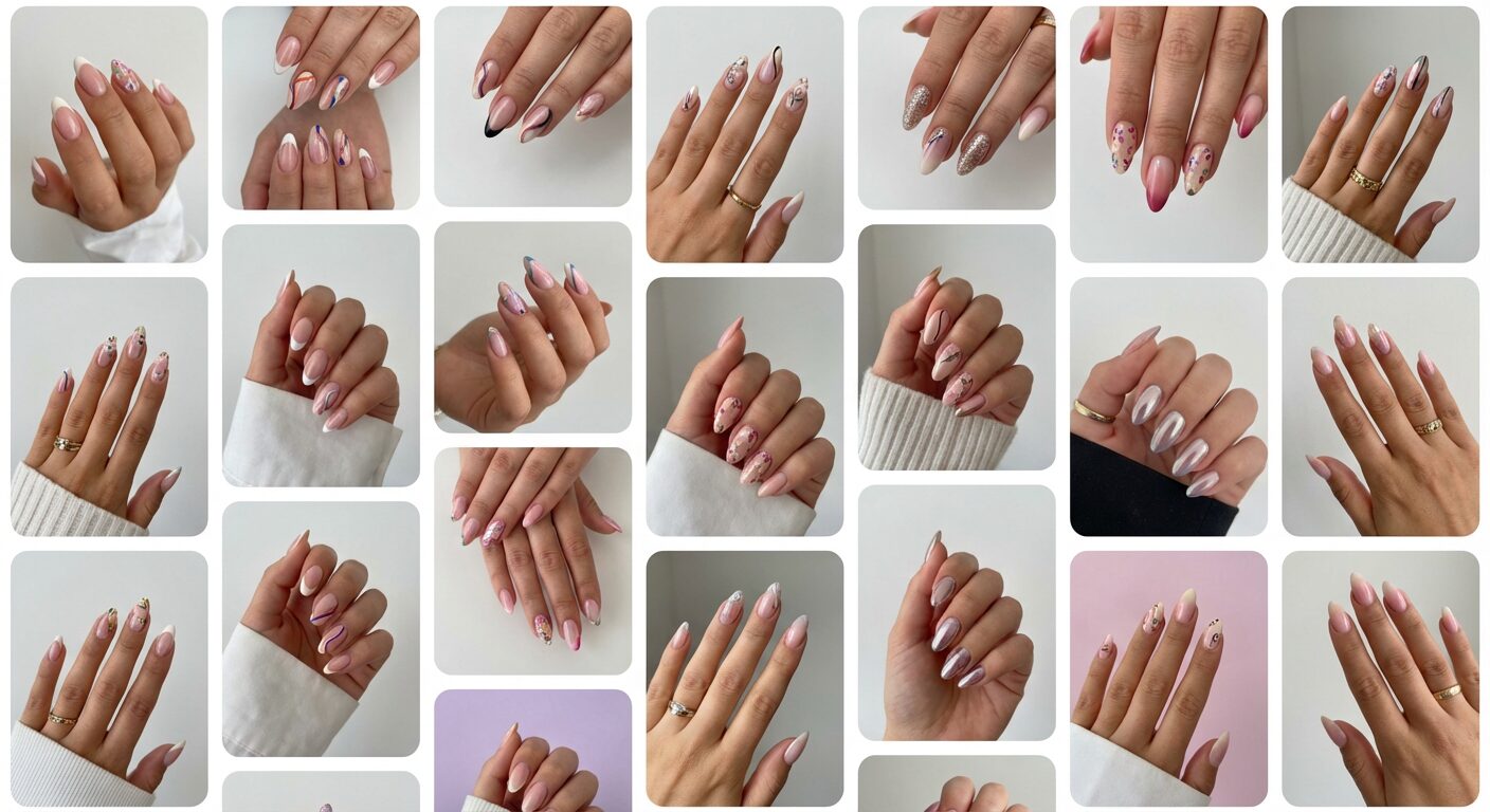 23 almond nails inspo 2025 collage