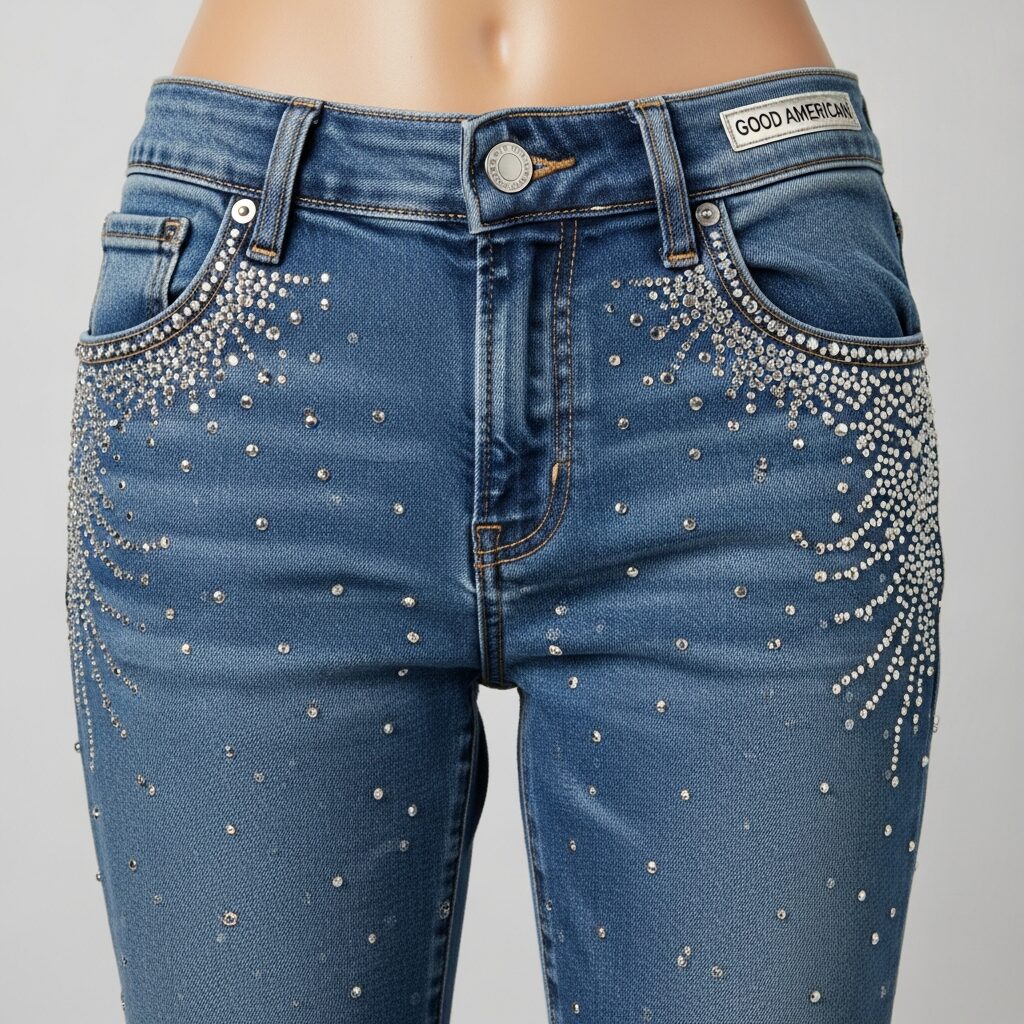 Good American Rhinestone Jeans