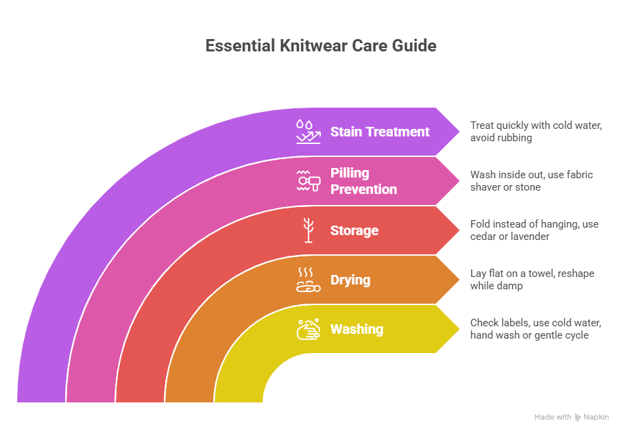 Care Tips for Your Knitwear Info Graphic Image