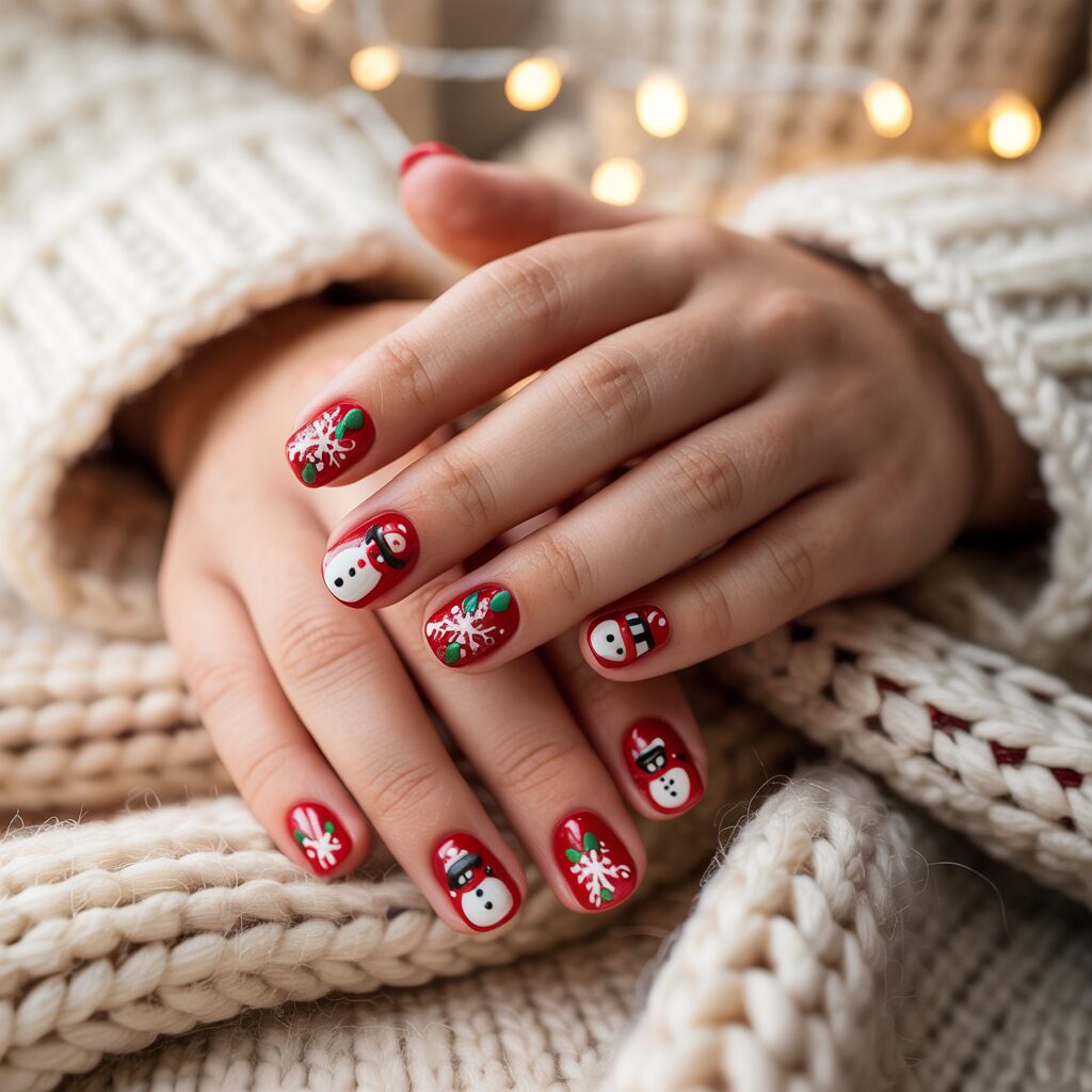 Christmas Acrylic Nails for Kids