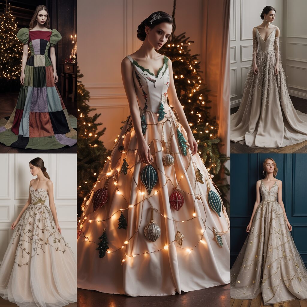 Christmas themed wedding dresses 01