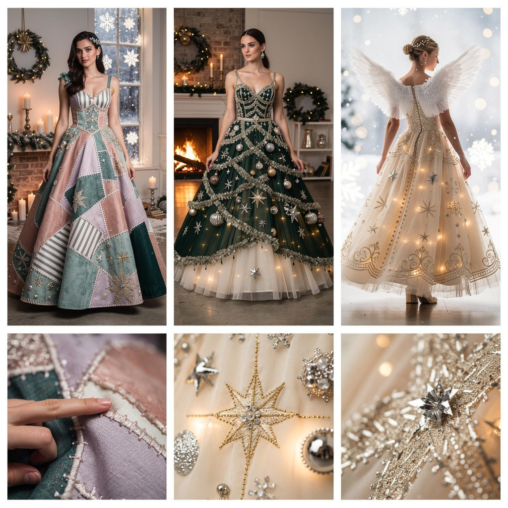 Christmas themed wedding dresses 02