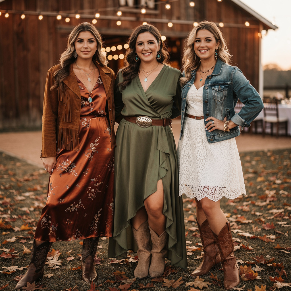 Fall Western Wedding Guest Dresses