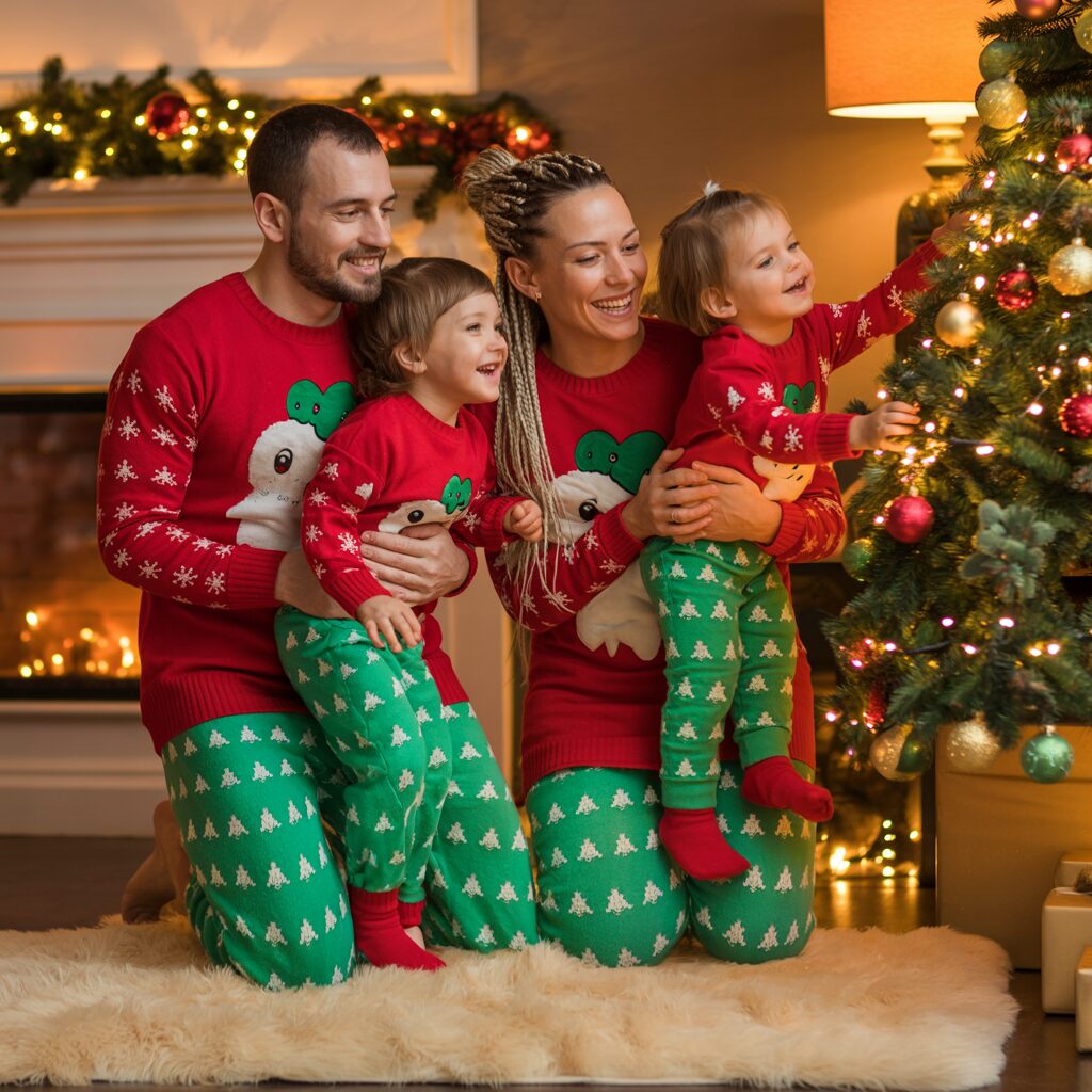 Family Christmas Pajamas Onesies