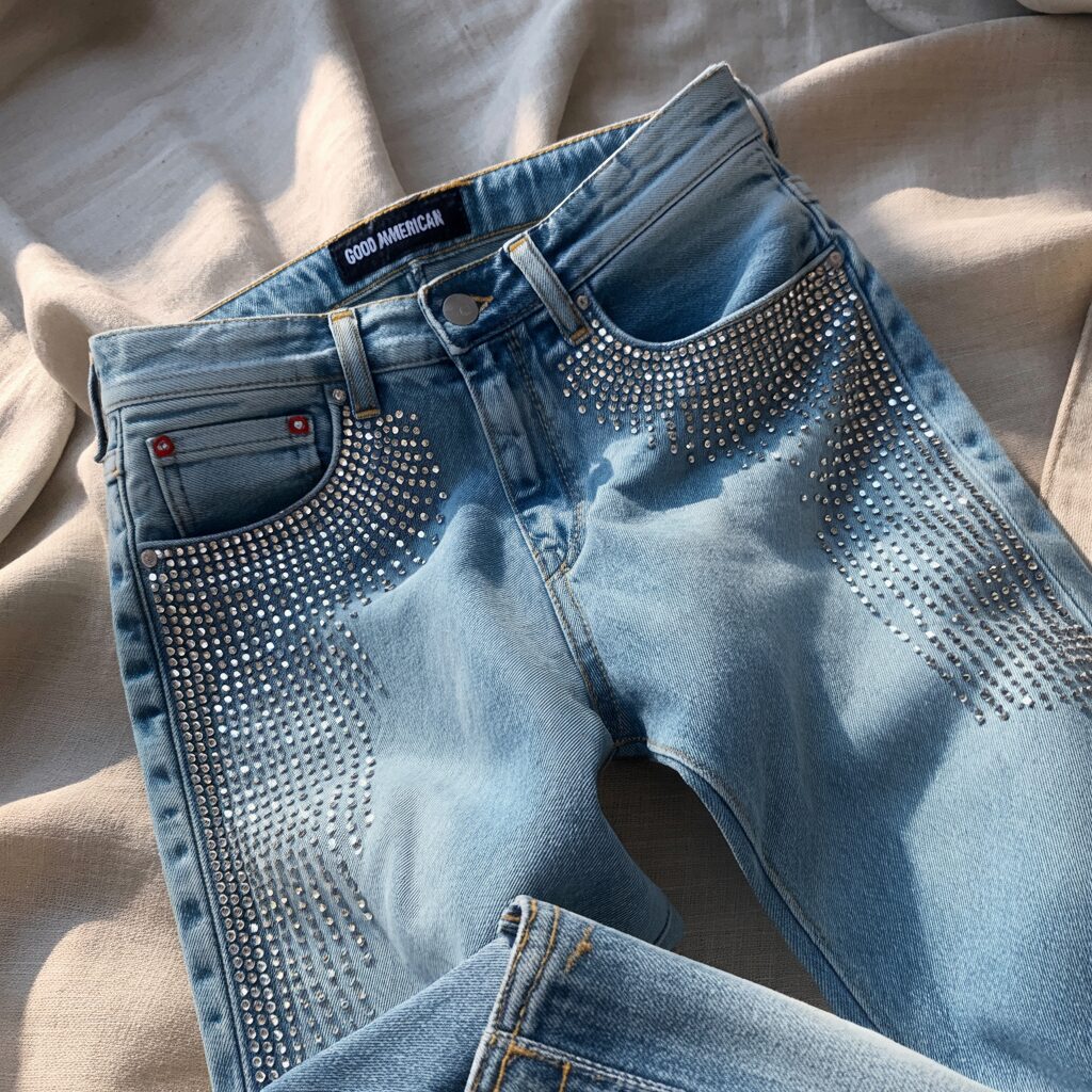 Good American Rhinestone Jeans