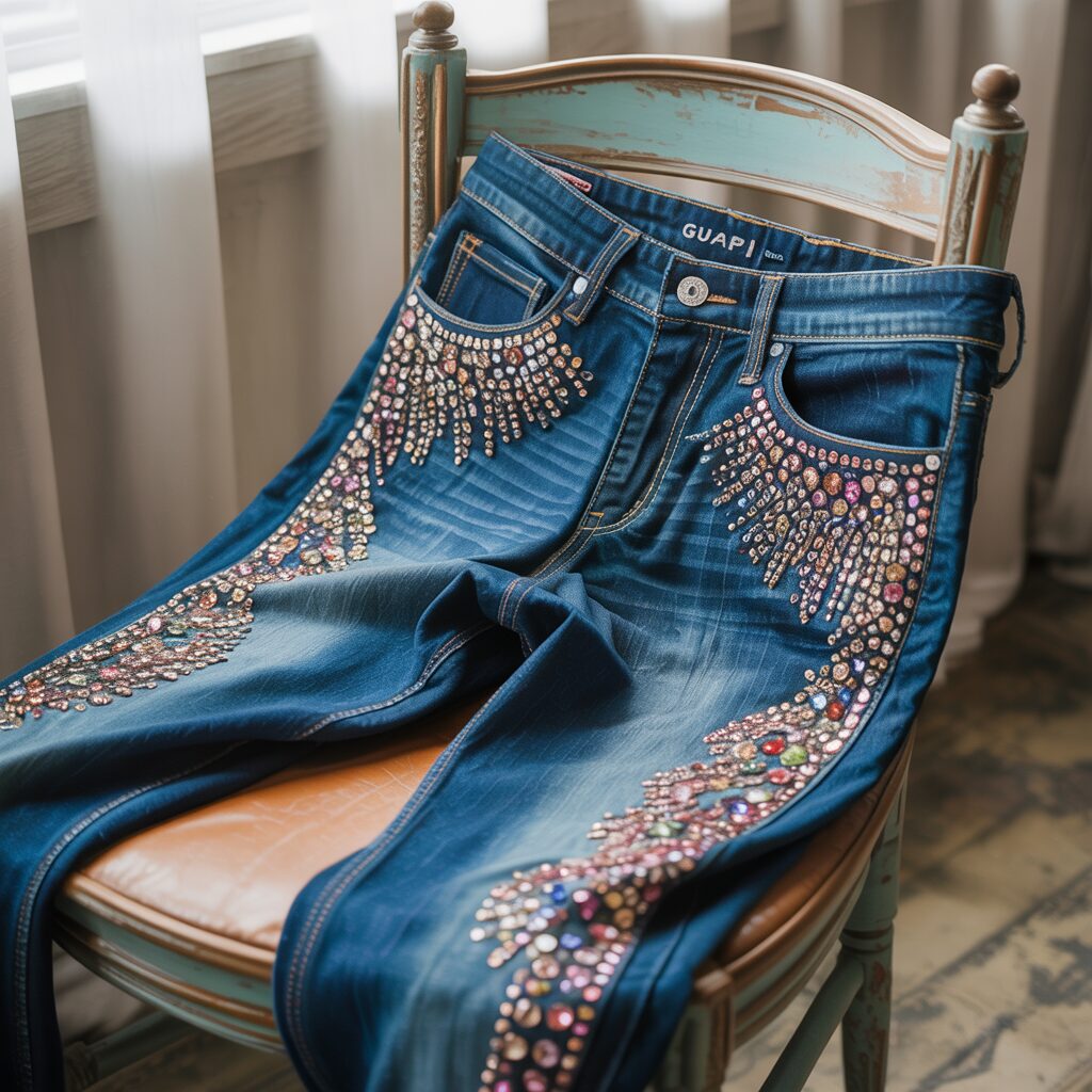 Guapi Rhinestone Jeans Design