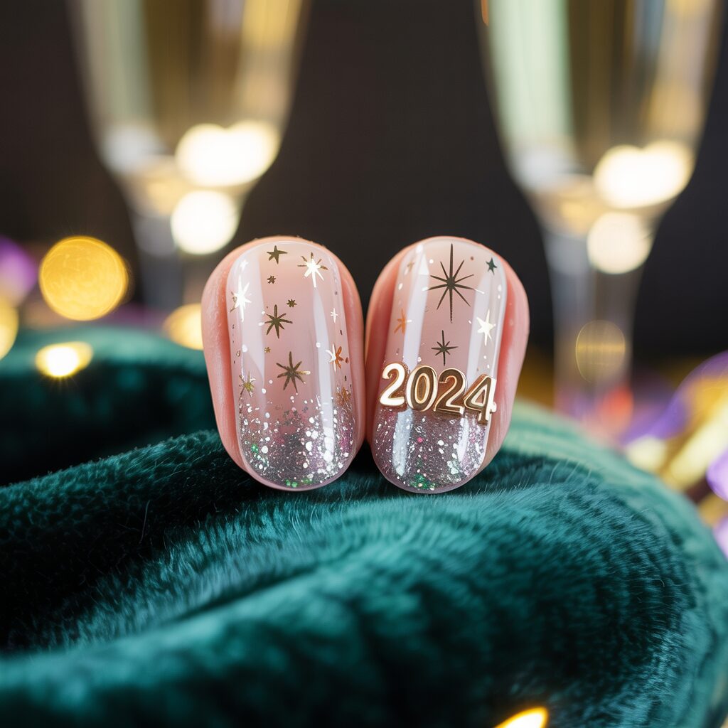 New Years Eve Nails for Short Nails 02