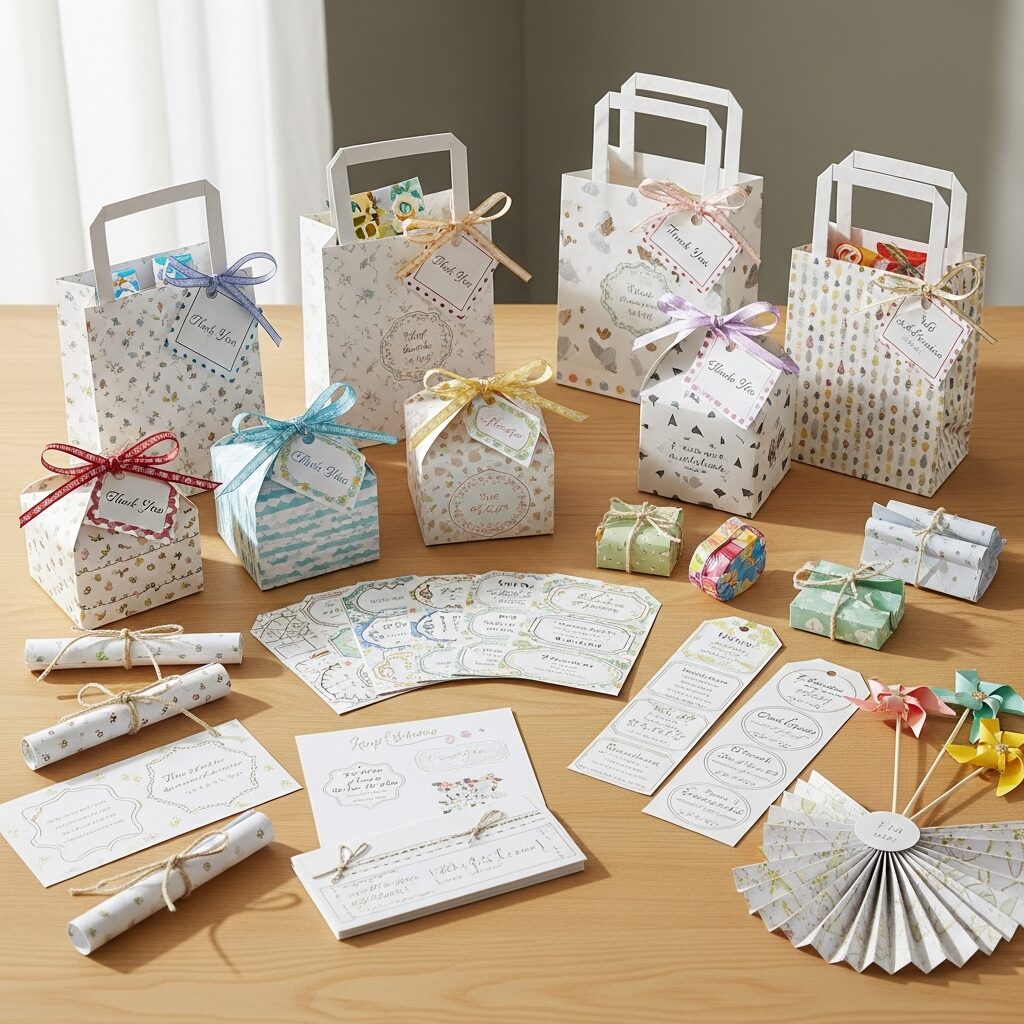 Printable and Paper Favors idea
