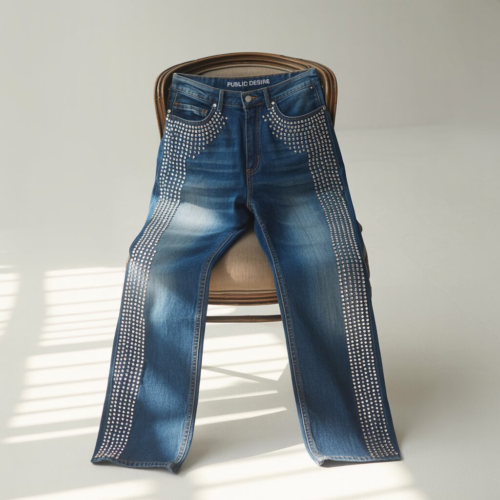 Public Desire Rhinestone Jeans