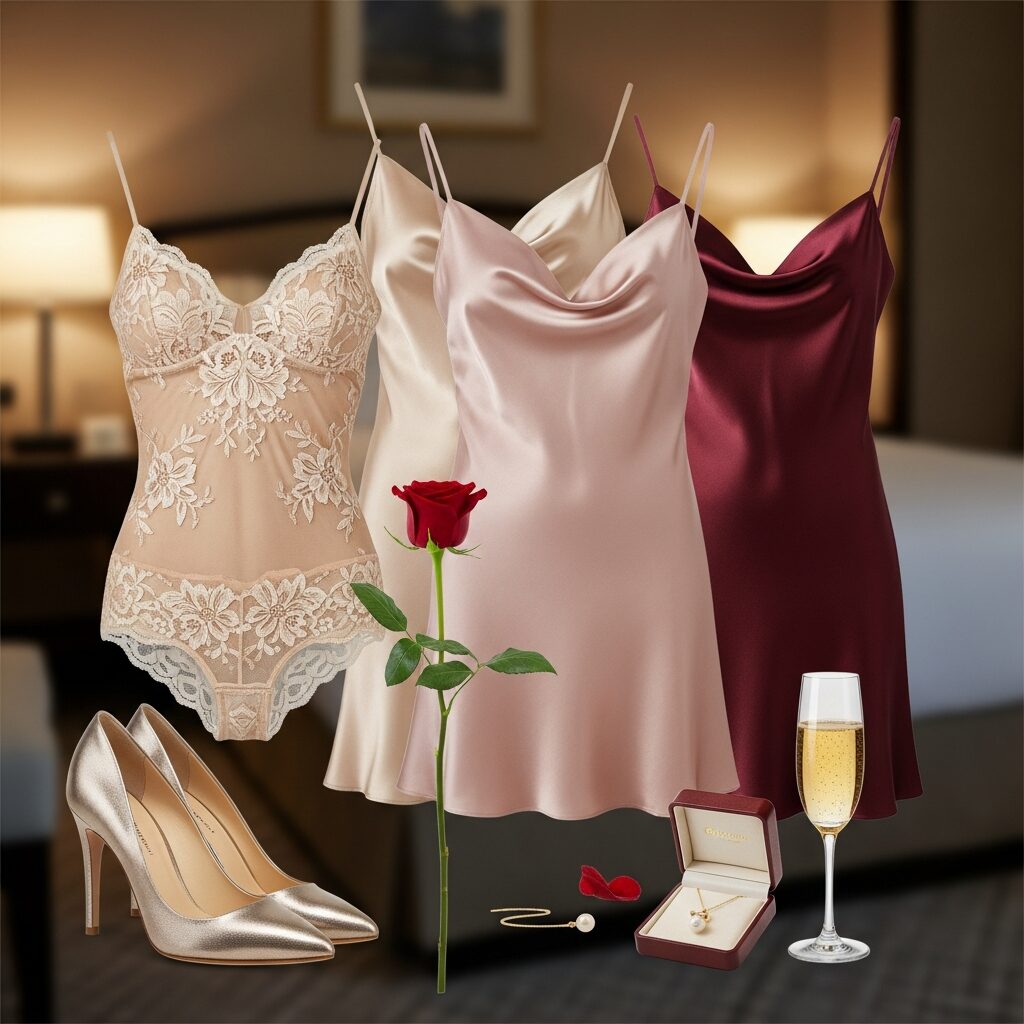 Silk and Satin Slip Dress.