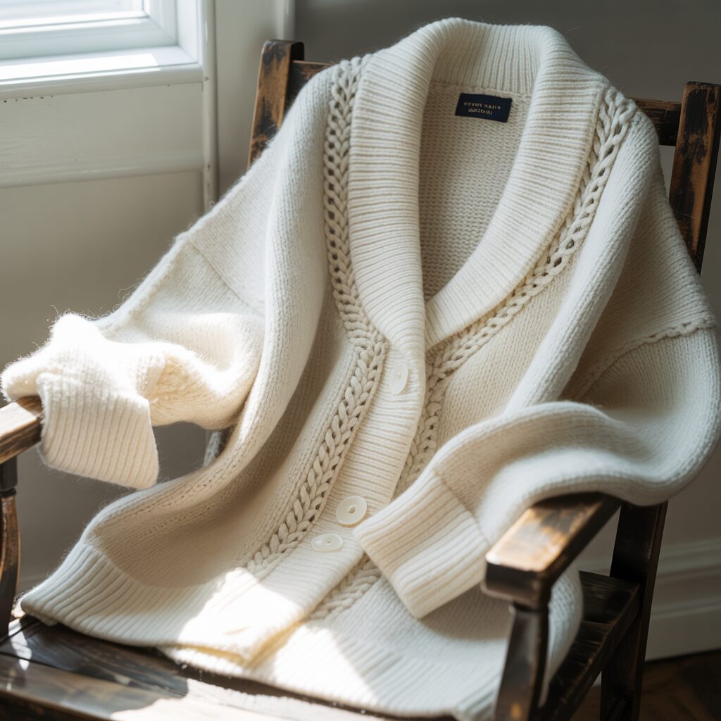 White Cardigan Sweater