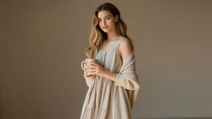Aesthetic outfits for women featuring clean girl style with neutral tones and minimalist fashion