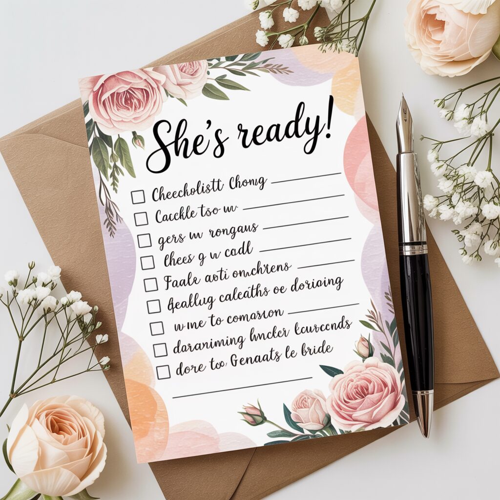 bridal shower checklist
