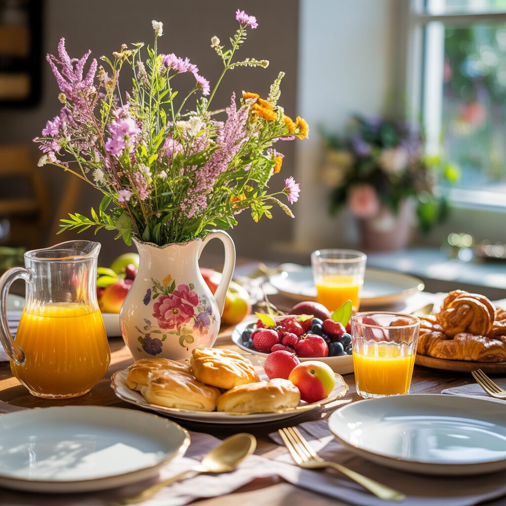 brunch bridal shower ideas setup