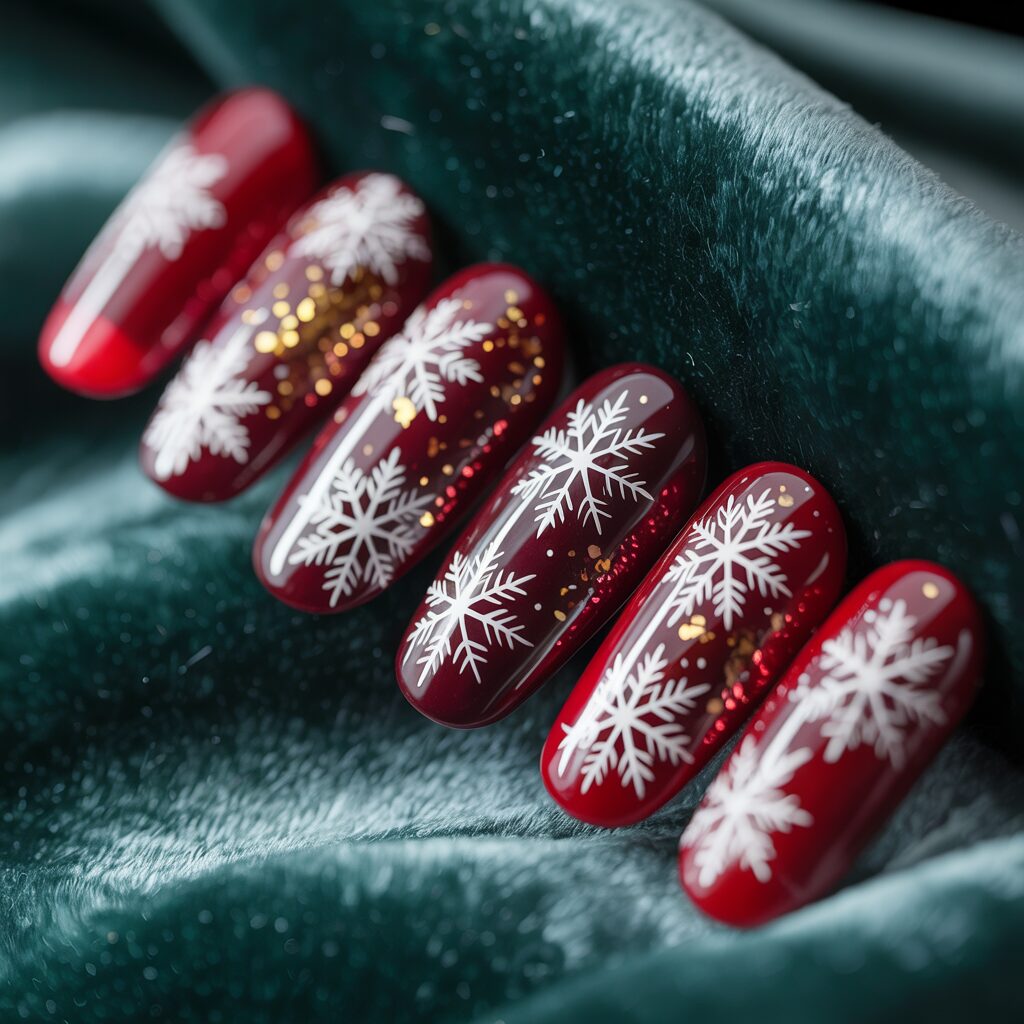 christmas acrylic nails 01