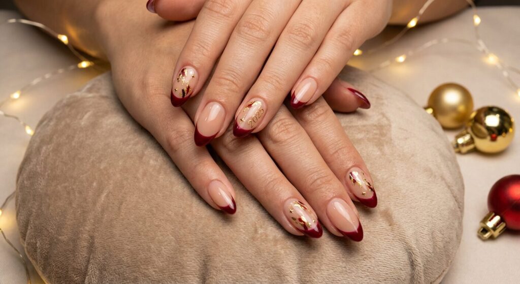 classy christmas nails