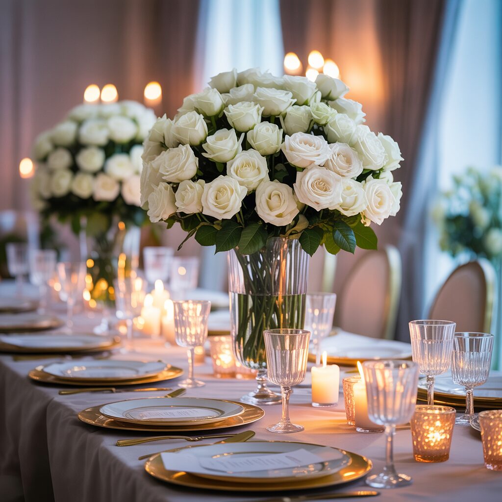 elegant bridal shower theme setup