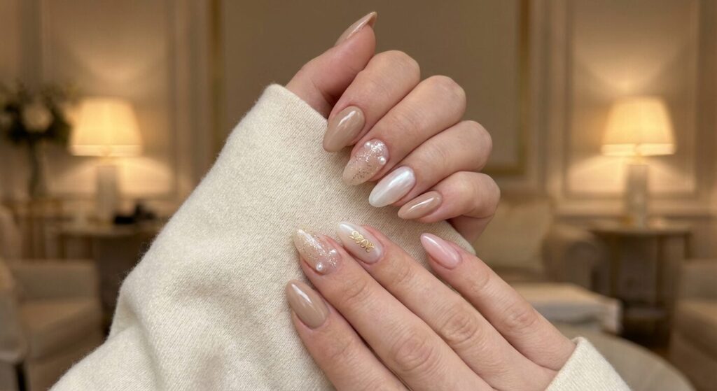 elegant christmas nails