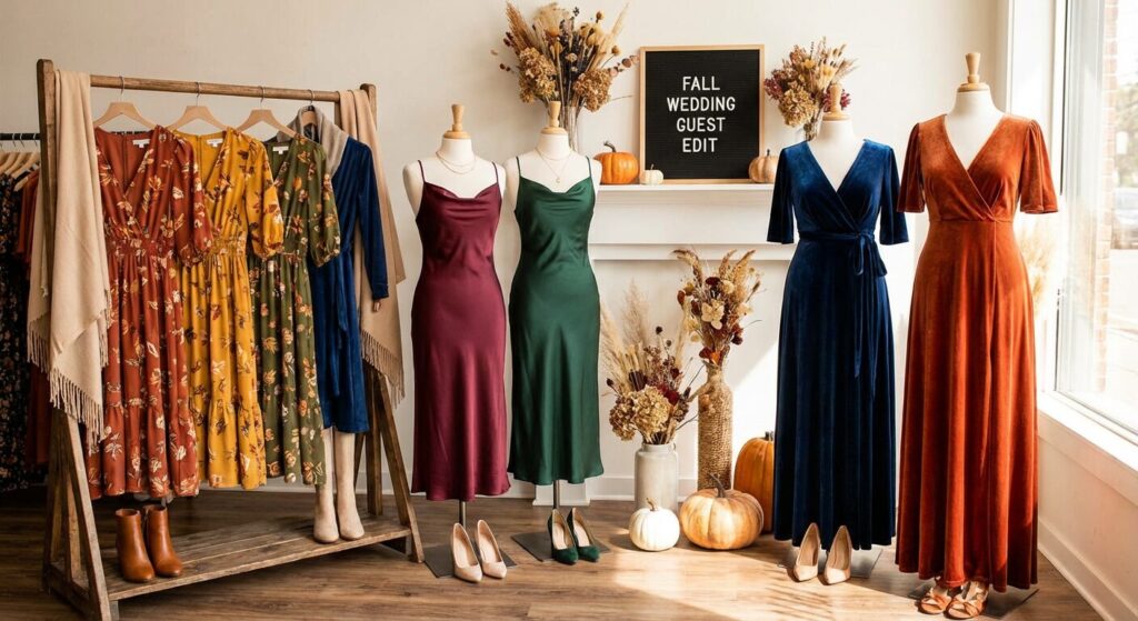 fall wedding guest dresses 04