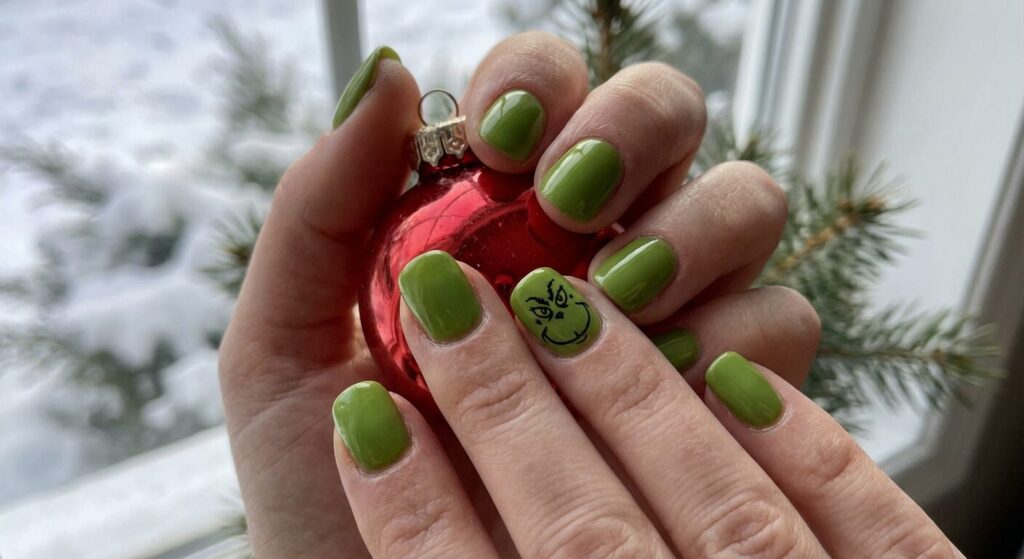 Grinch Christmas Nails