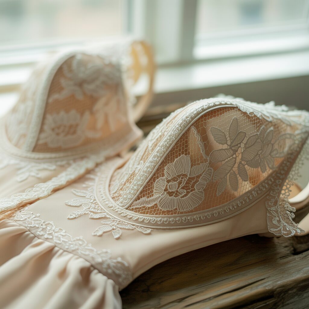 lace detail on bridal gown