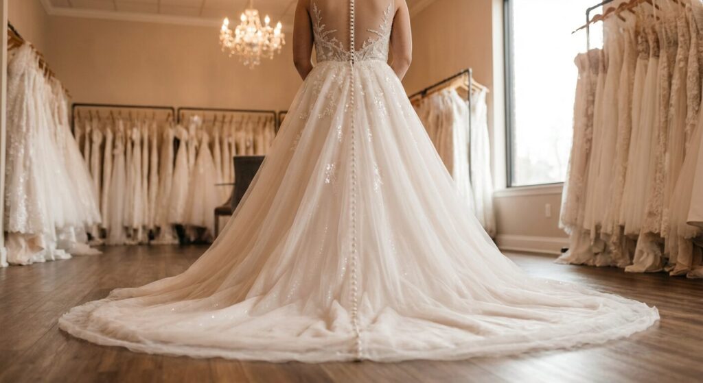 morilee divina wedding dress fitting