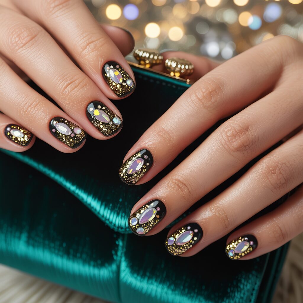 new years eve nails glitter 03