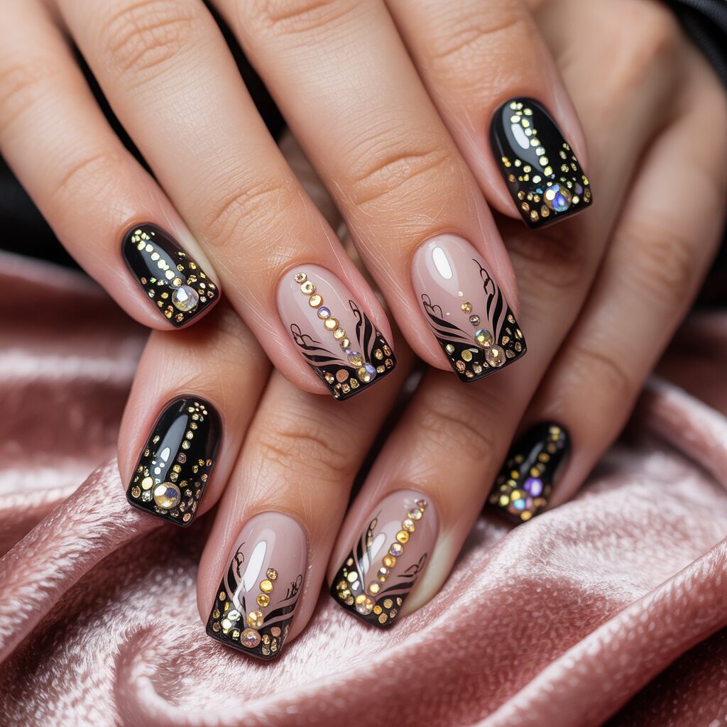 new years eve nails glitter 07