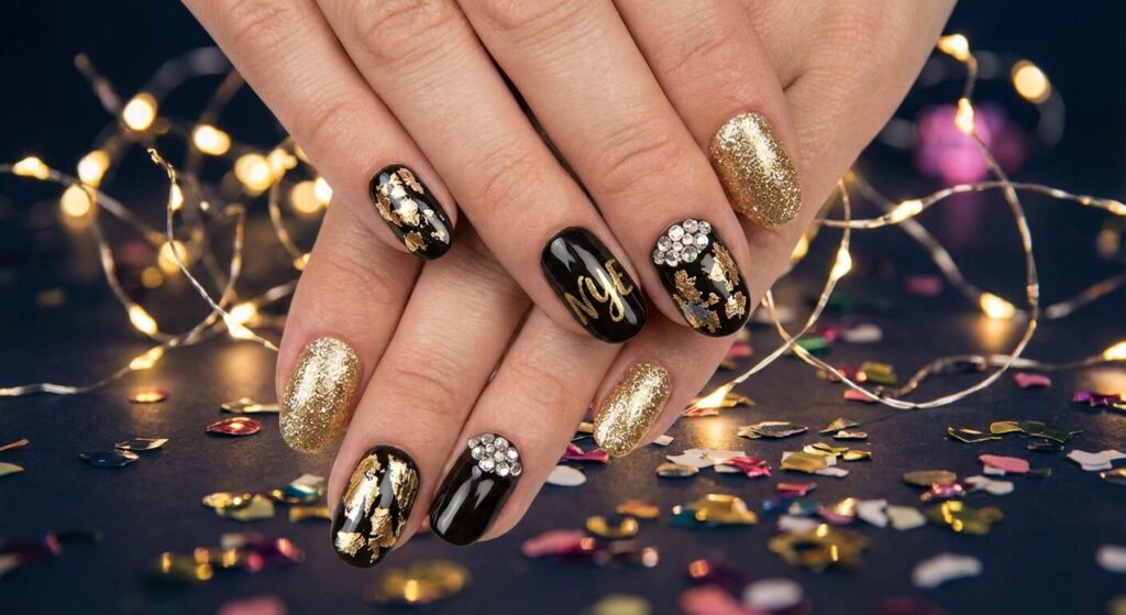 new years eve nails glitter 08