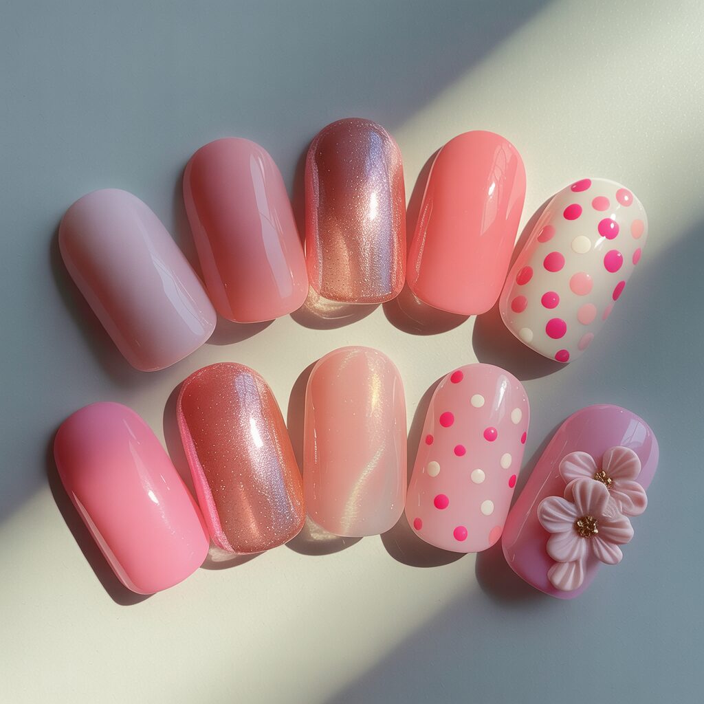 Pink acrylic nails and stylish nail art trends of 2025