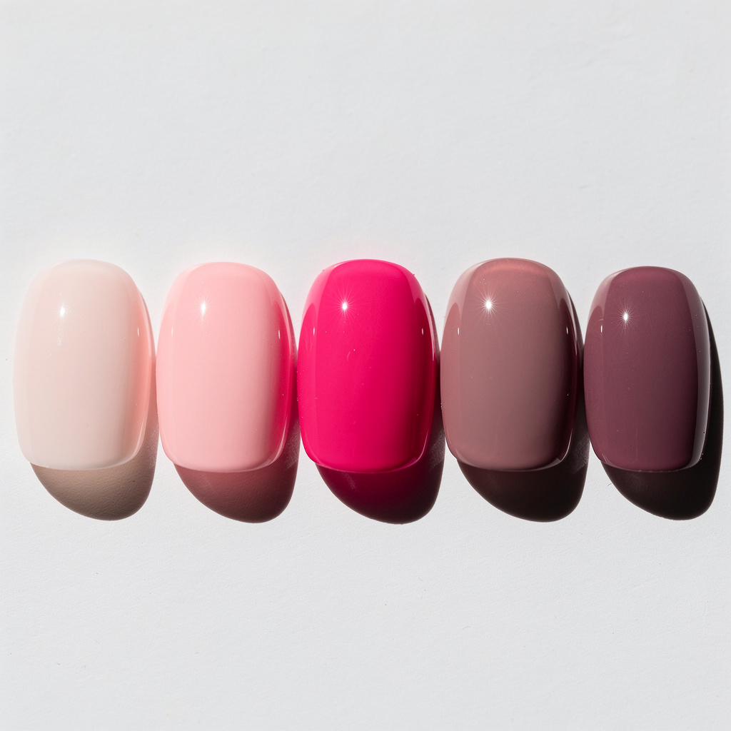pink nail shade guide 1