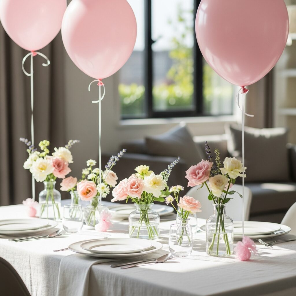 simple bridal shower ideas setup