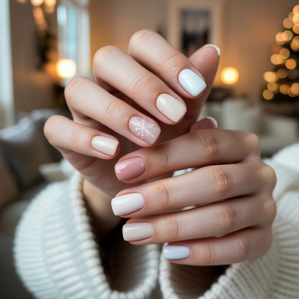 simple christmas nails 2025
