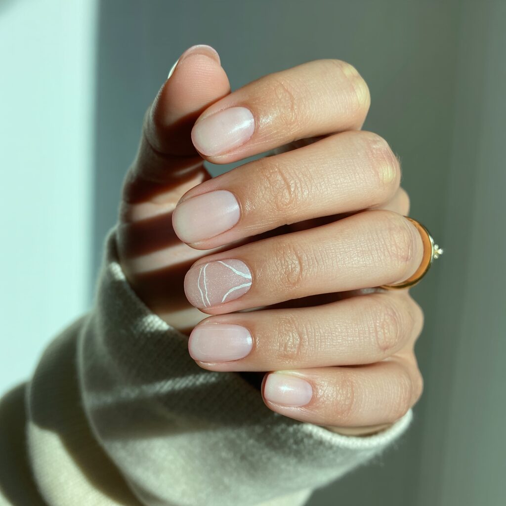 simple pink acrylic nails 2025