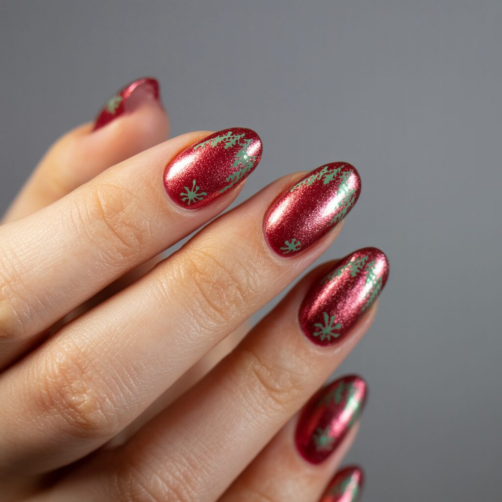trending christmas nails 2025