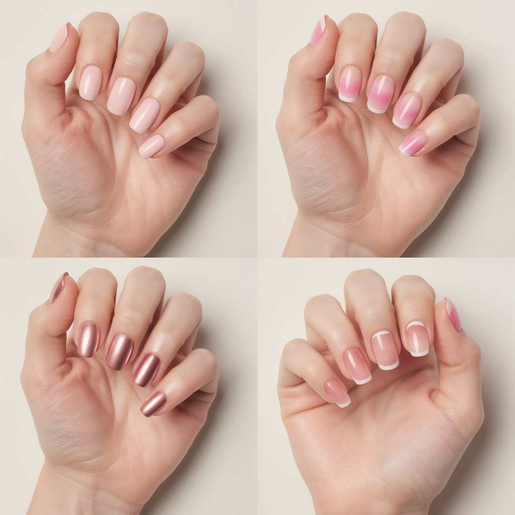 trending pink nail designs 2025 grid