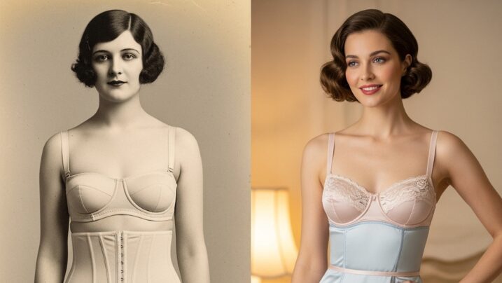 Historical view of 1920s women’s lingerie that supported modern, relaxed fashion trends