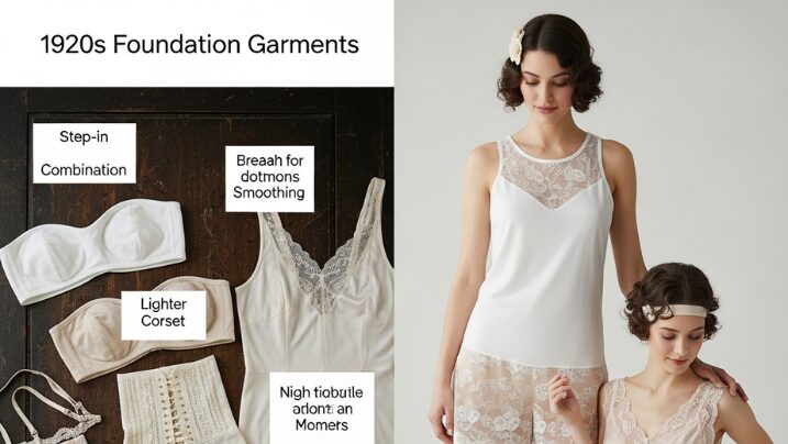 1920s women’s undergarments designed to create a smooth, boyish fashion silhouette