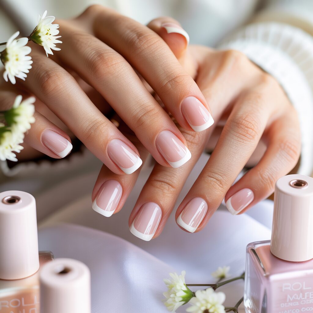 Kiss press on French tip nails