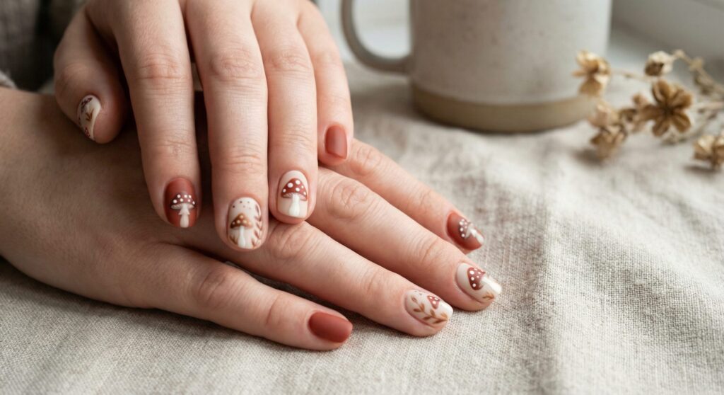 Mushroom Nails Designs 01