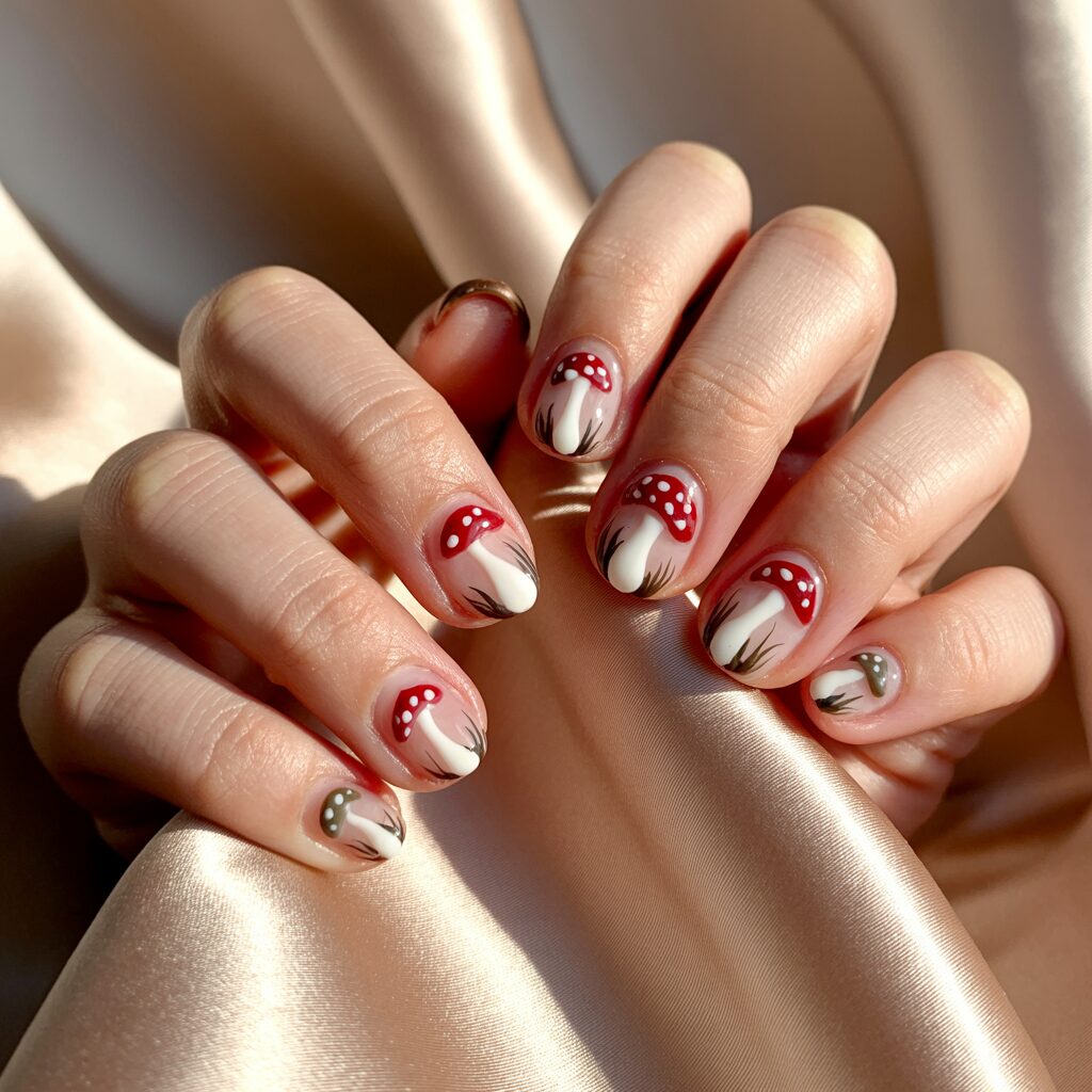 Mushroom Nails Designs